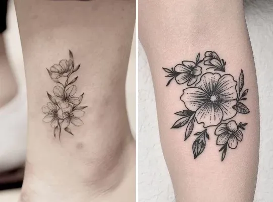 floral tattoo