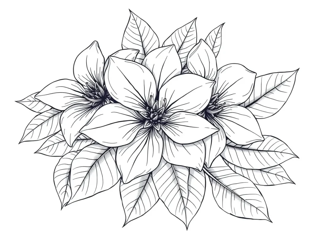 jasmine flower coloring pages